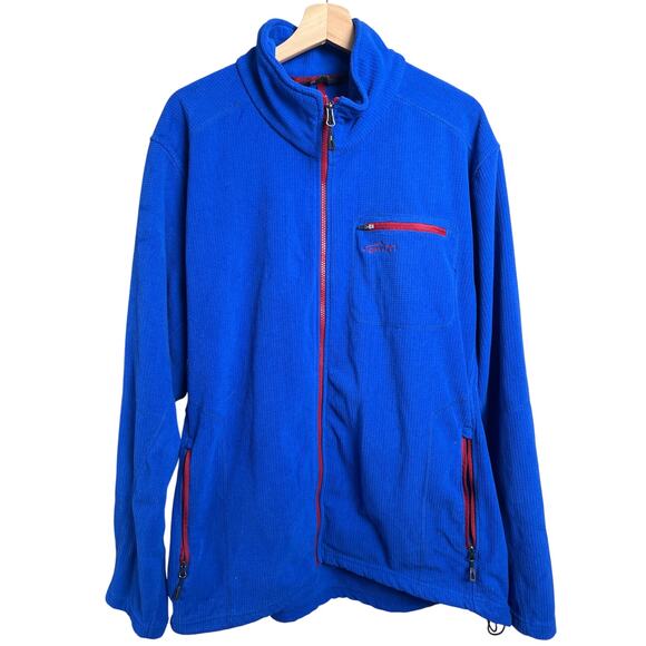 Orvis Trout Bum 2XL Fleece Waffle Full Zip Blue - Picture 1 of 6